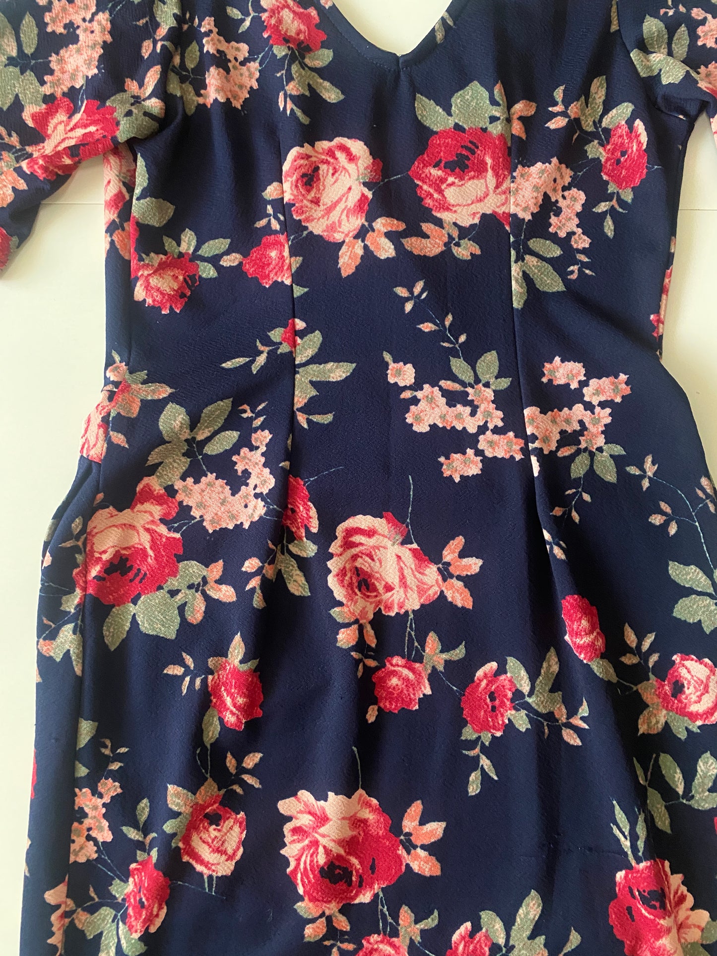 Vestido estampado de flores, Talla S, Mujer