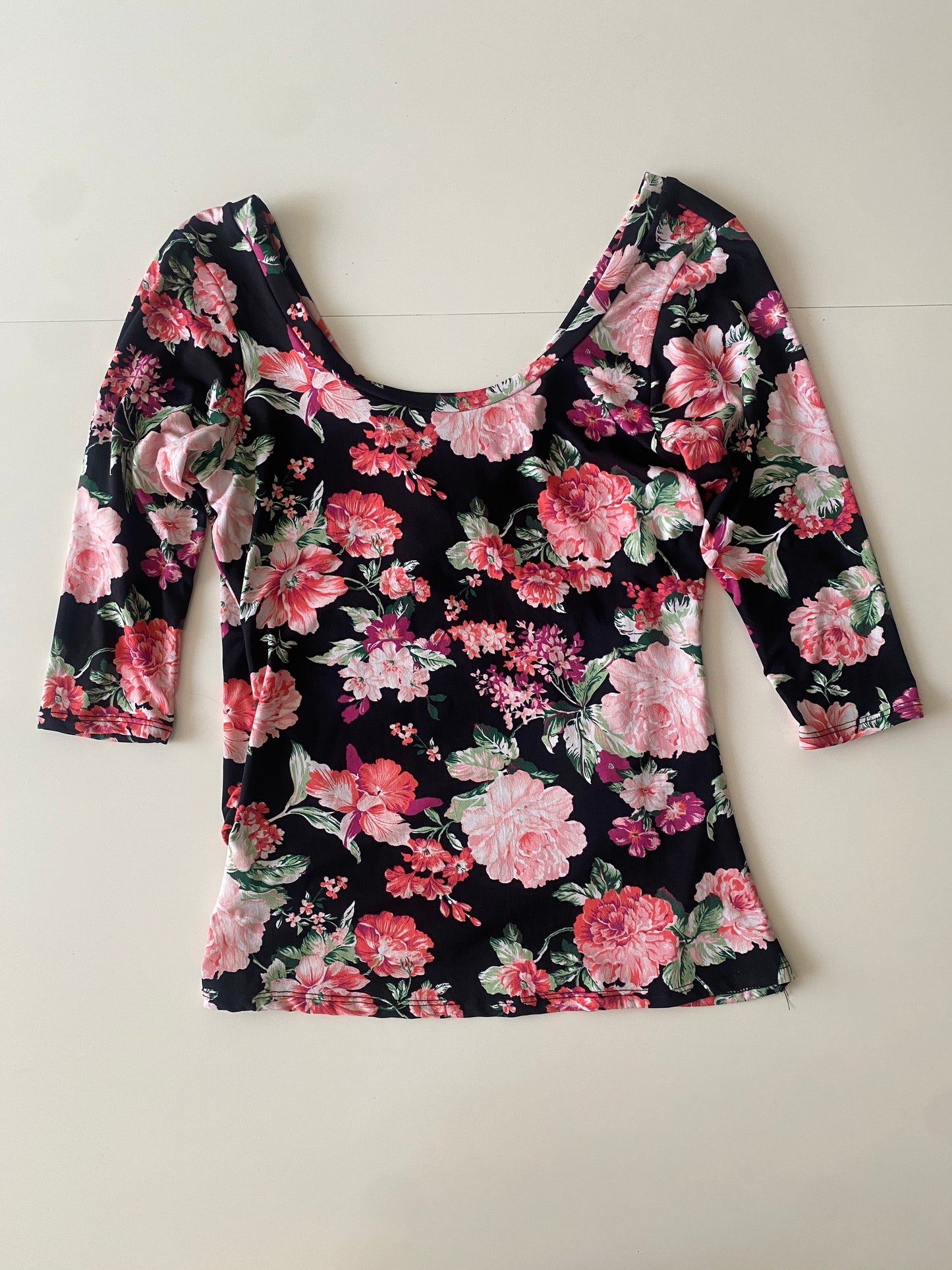 Blusa cruzada stretch, Talla M, Mujer