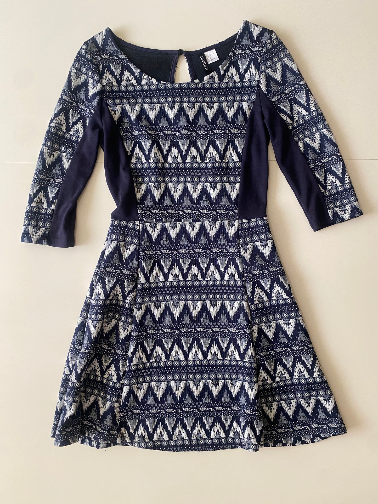 Vestido estampado tribal, Talla 4, S, Mujer