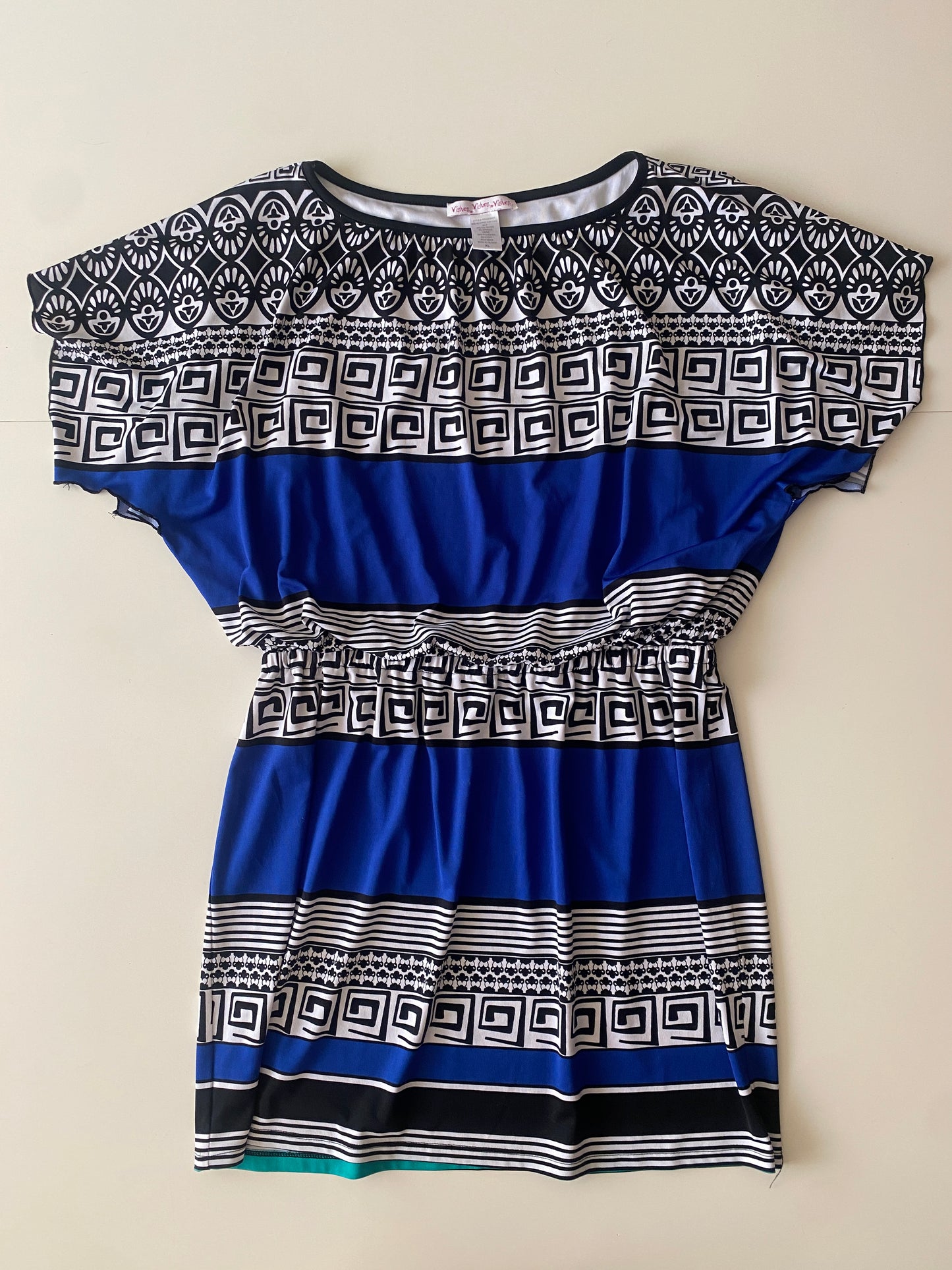 Vestido azul estampado, Talla XL, Mujer