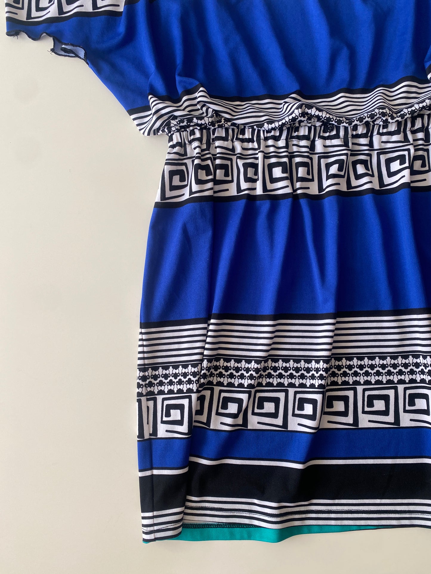 Vestido azul estampado, Talla XL, Mujer