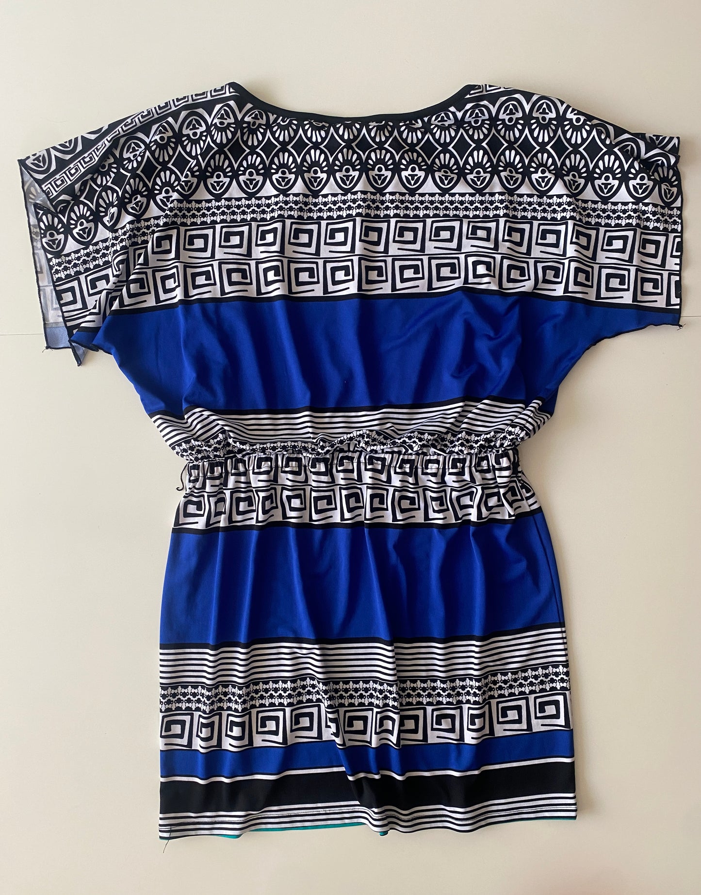 Vestido azul estampado, Talla XL, Mujer