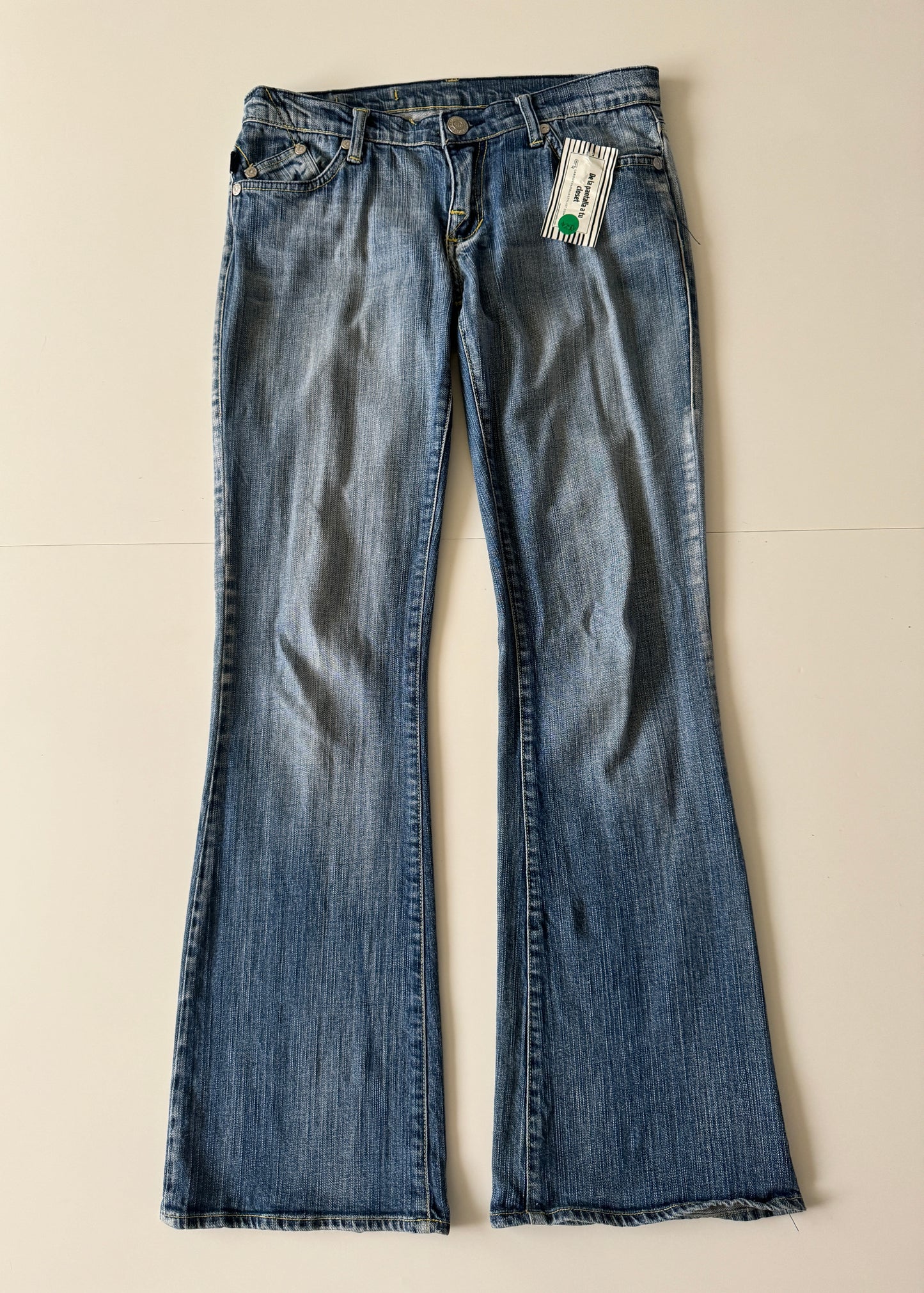 Jeans vintage, low rise, Talla 27, Mujer