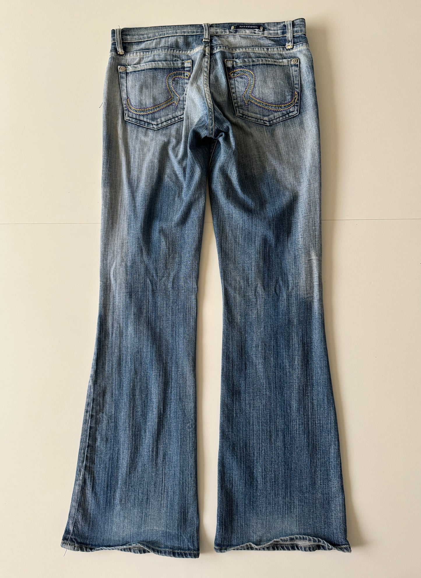 Jeans vintage, low rise, Talla 27, Mujer