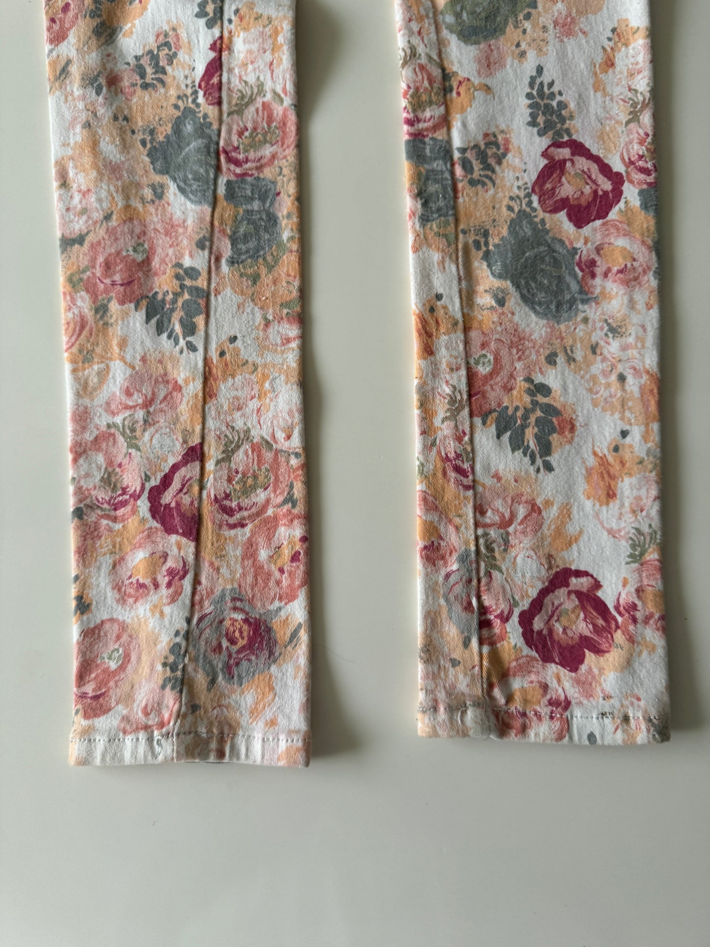 Jeans estampados flores, Talla XS Mujer, 11 años niña