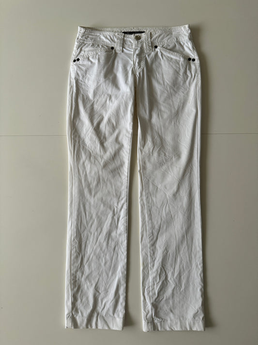 Pantalones beige, low rise, Talla 26, S, Mujer