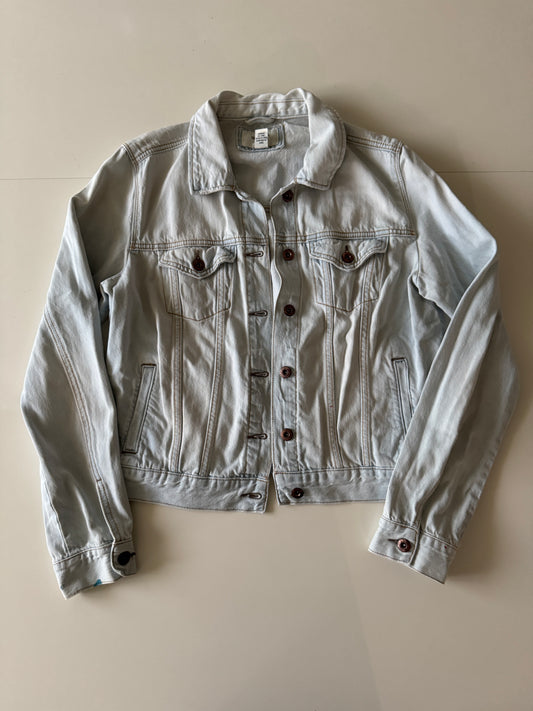 Chaqueta de mezclilla clara, Talla L, Forever 21, Mujer