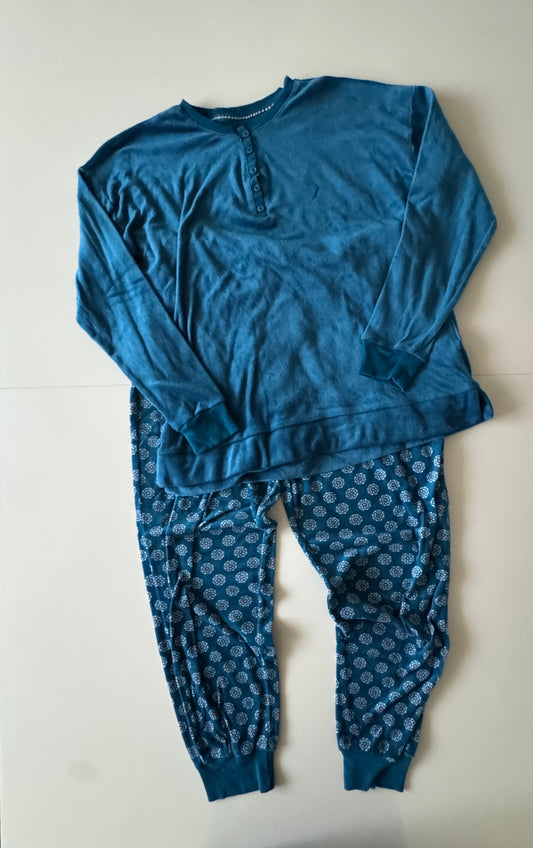 Set de pijama invernal color aqua, Talla M, Nautica, Mujer