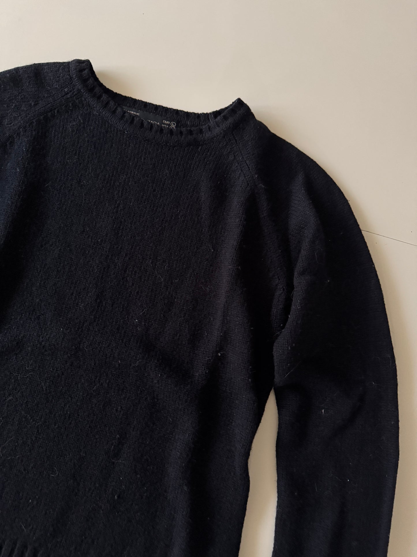 Cardigan negro, vintage, Talla L, 30Mx, Zara, Mujer