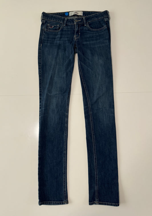 Jeans azules low rise, Talla W26, L35, Mujer