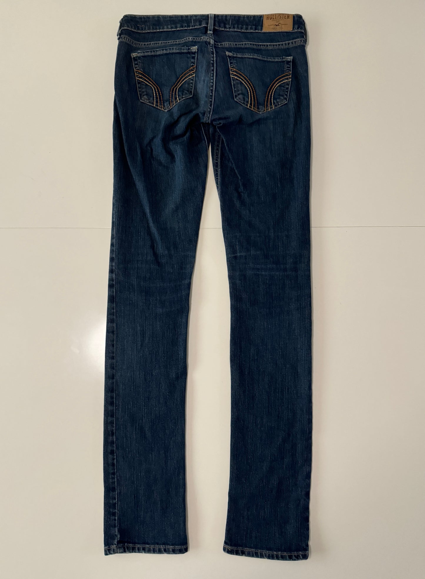 Jeans azules low rise, Talla W26, L35, Mujer