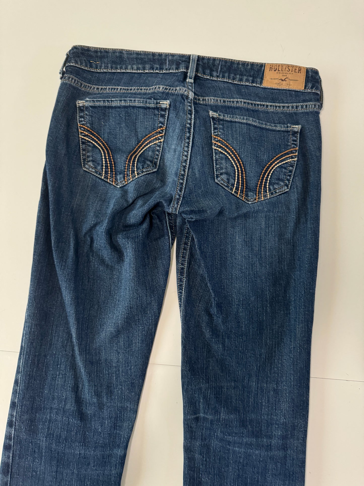 Jeans azules low rise, Talla W26, L35, Mujer