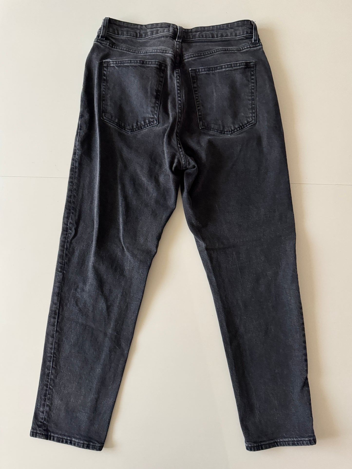 Jeans negros, tiro alto, Talla 10, H&M, Mujer
