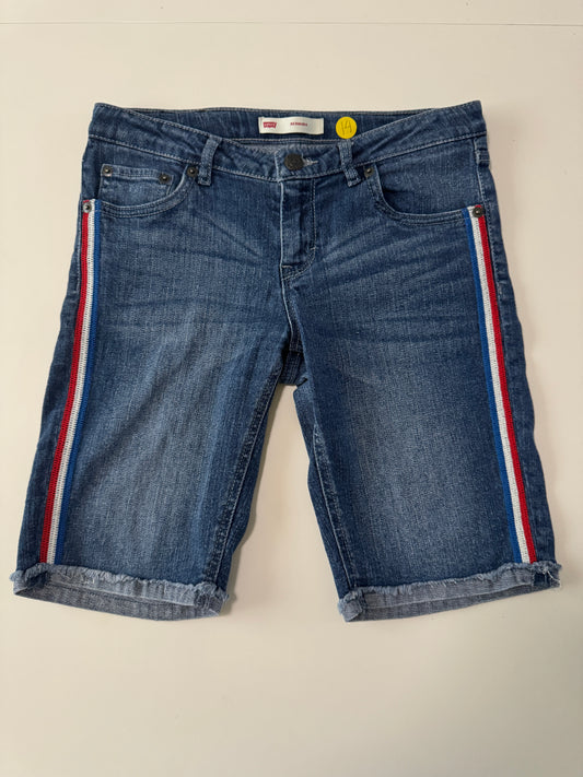 Bermuda con lineas a los costados, Talla 14 Reg Teen, XS Mujer
