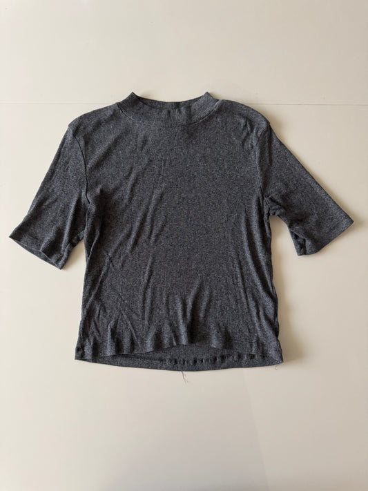 Blusa de punto gris, cuello alto, Talla M, Divided H&M, Mujer
