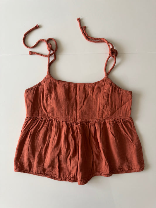 Blusa de tirantes color ladrillo, Talla M, Old Navy, Mujer
