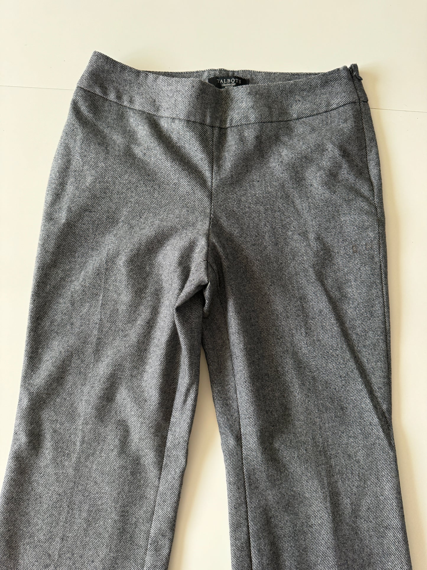 Pantalones grises de sarga, Talla 6P, M, Mujer