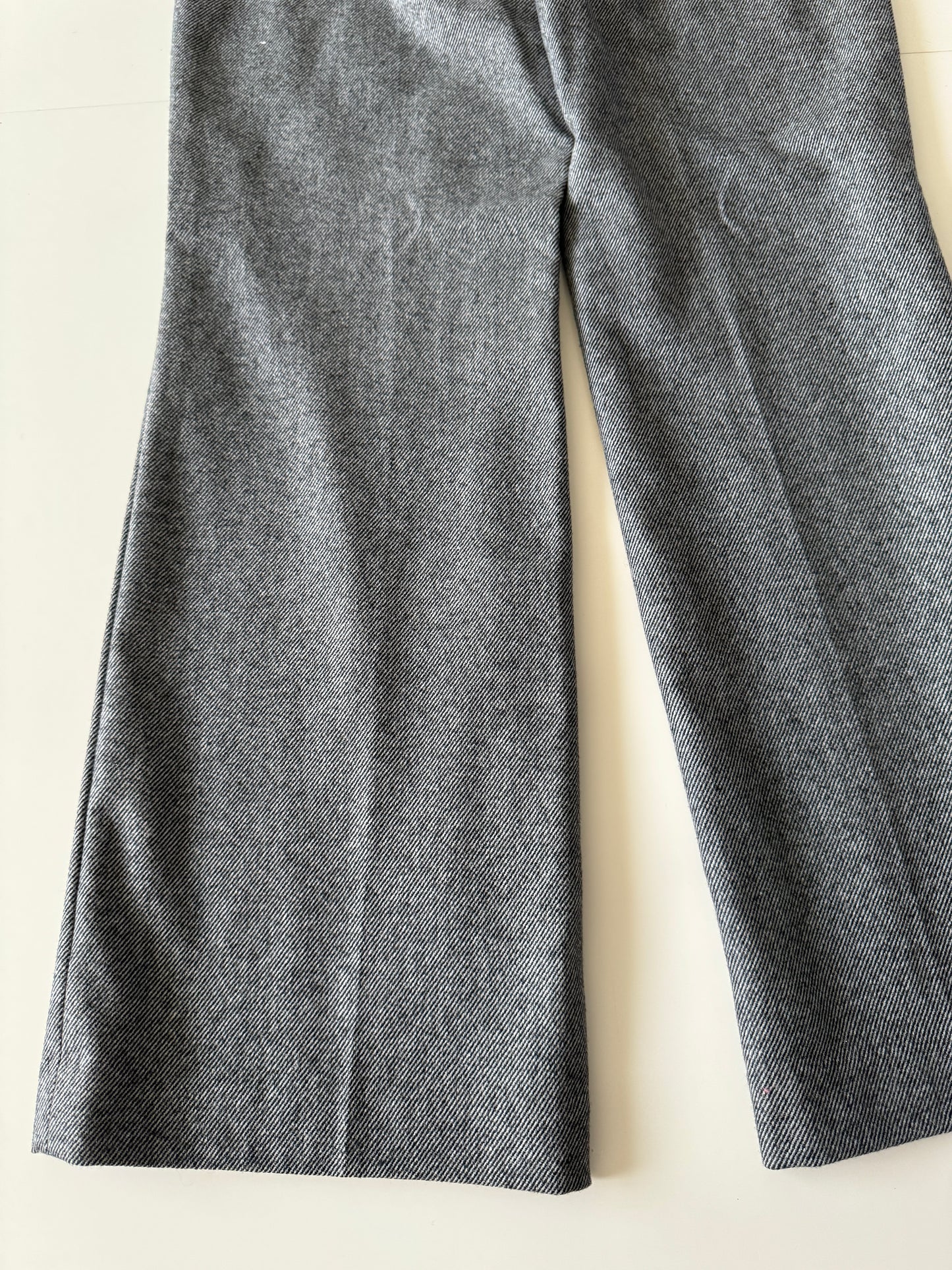 Pantalones grises de sarga, Talla 6P, M, Mujer