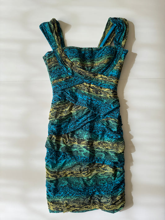 Vestido animal print, Talla XS, Mujer