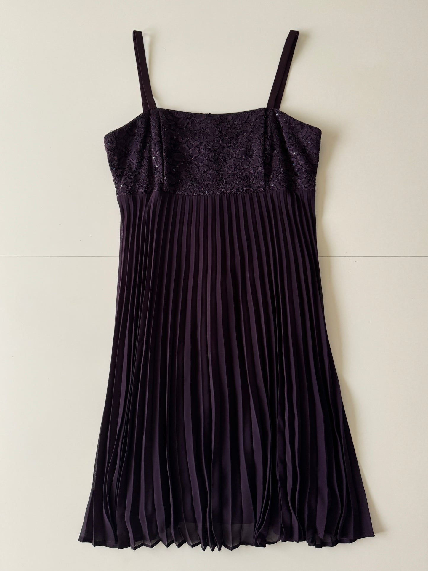 Vestido morado con saco, Talla 14P, L, Mujer