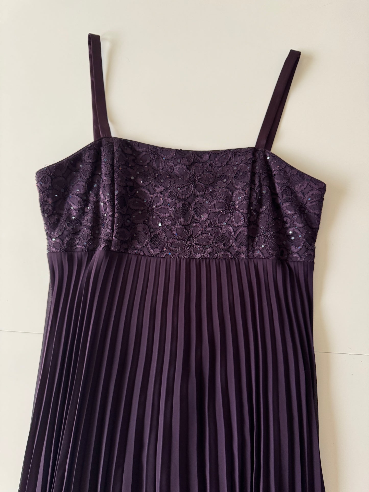 Vestido morado con saco, Talla 14P, L, Mujer