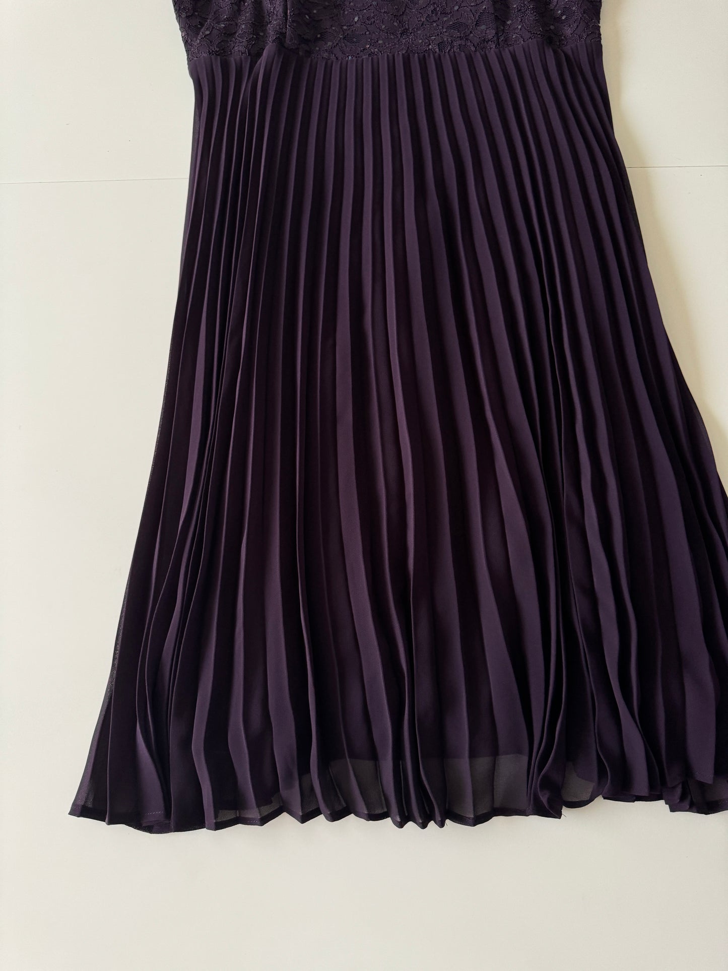 Vestido morado con saco, Talla 14P, L, Mujer