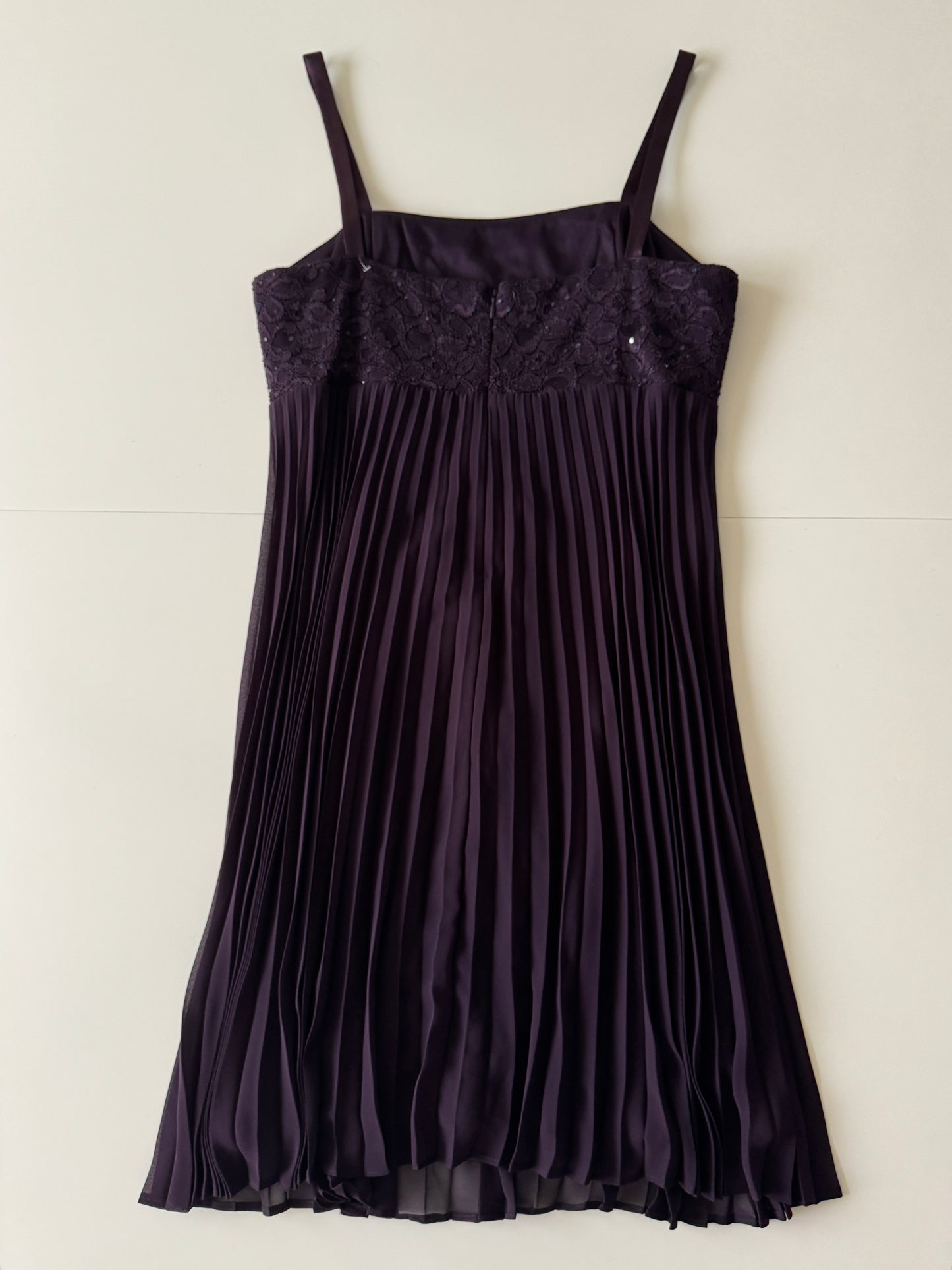 Vestido morado con saco, Talla 14P, L, Mujer