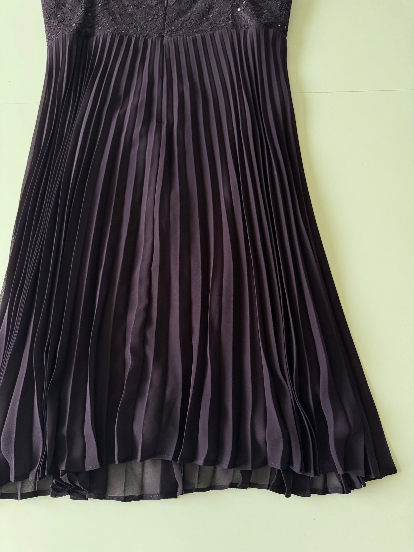 Vestido morado con saco, Talla 14P, L, Mujer