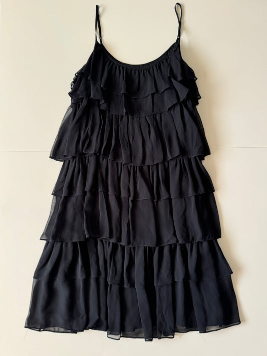 Vestido de holanes negro, Talla M, Mujer