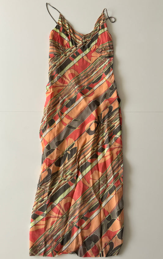 Slip dress estampado, Talla 8, M, Mujer
