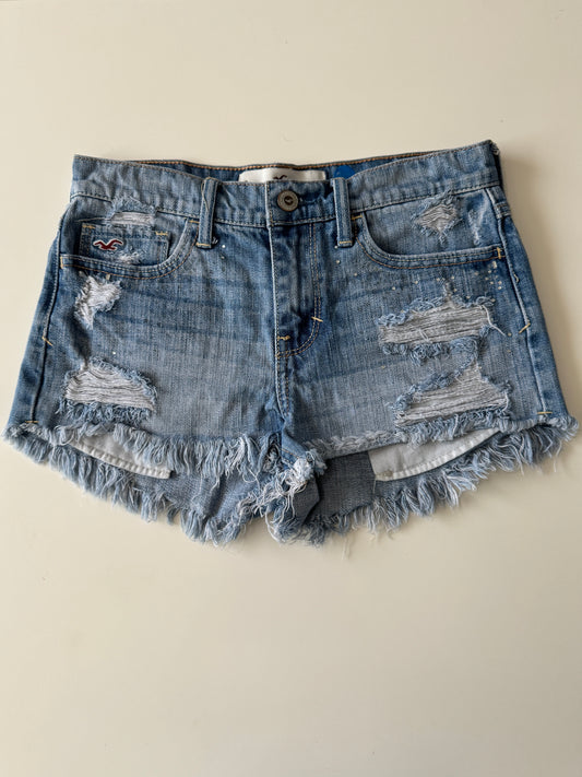 Mini shorts distress, Talla 0 Eua, 24Mx, XS, Mujer