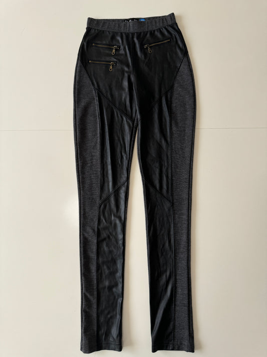 Leggins con vinipiel, Talla S, Mujer
