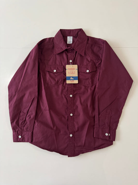 Camisa vaquera guinda, Talla 12 años, Niño, Kracto