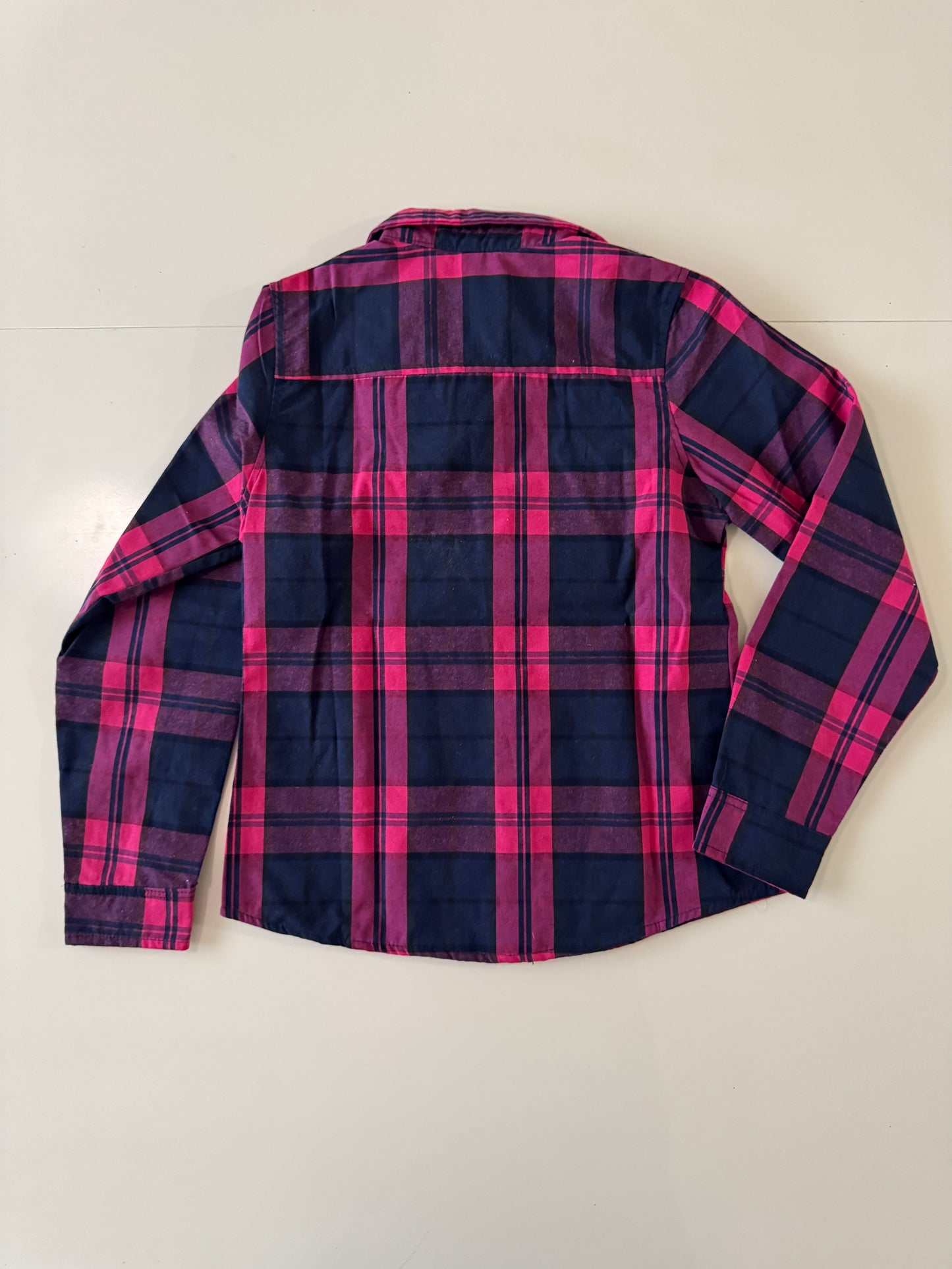 Camisa vaquera rosa con azul, Talla 10 años, Niña, Facinassion