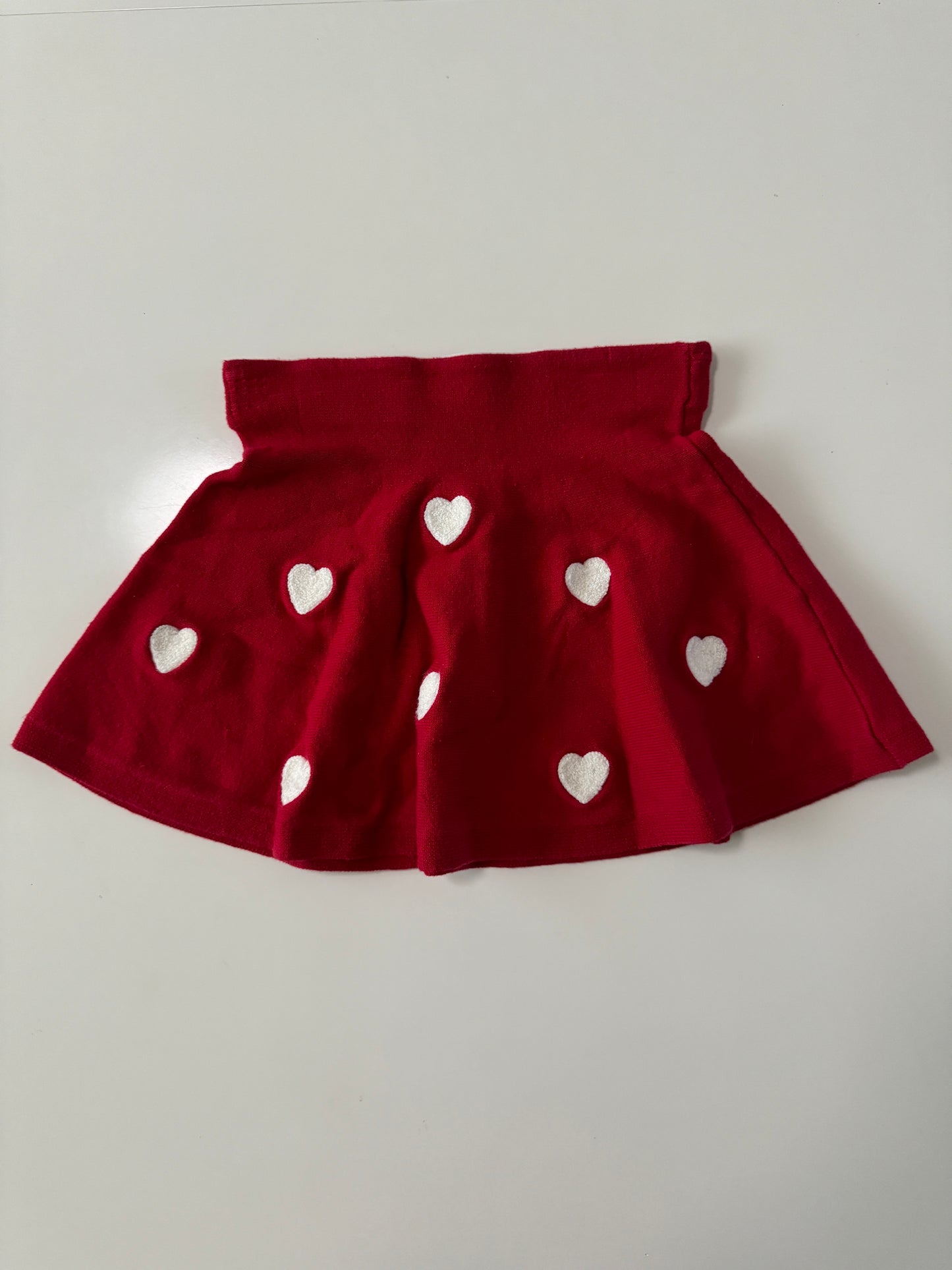 Falda de punto roja, Talla 2-4 años, Niña