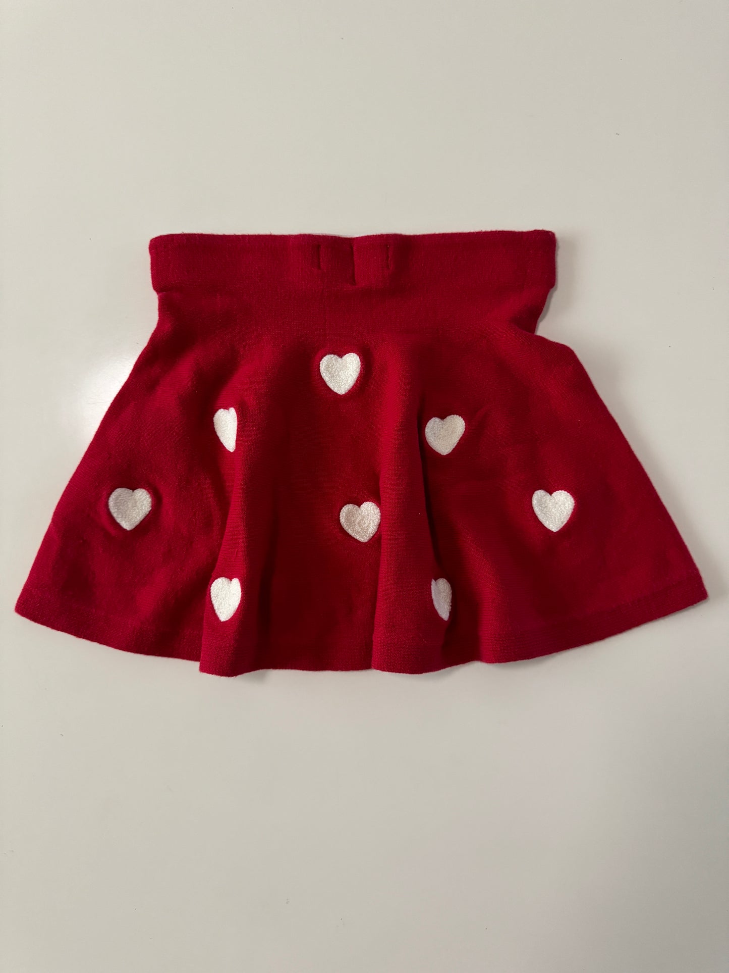 Falda de punto roja, Talla 2-4 años, Niña