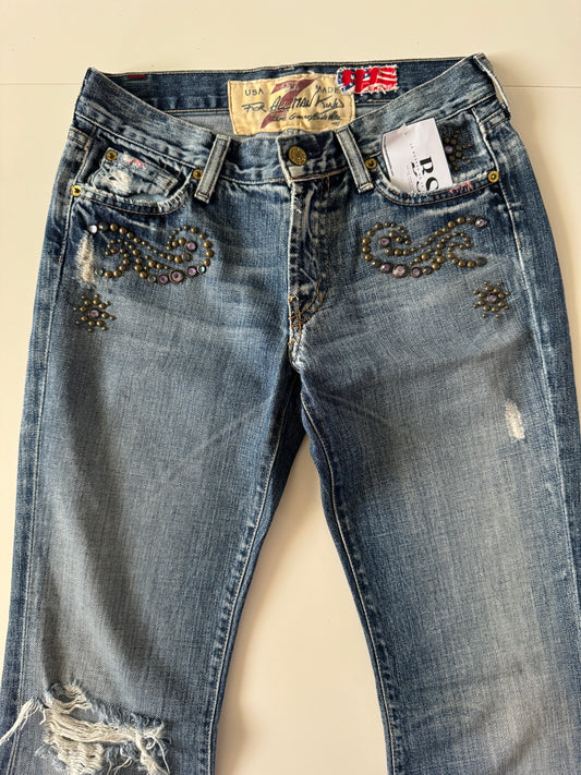 Jeans low rise, Talla 26, S, Mujer