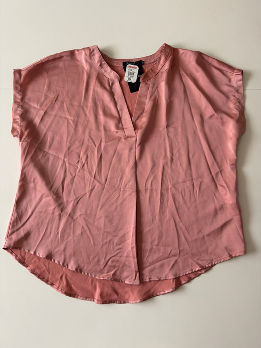 Blusa satinada rosa, Talla 2XL, Mujer