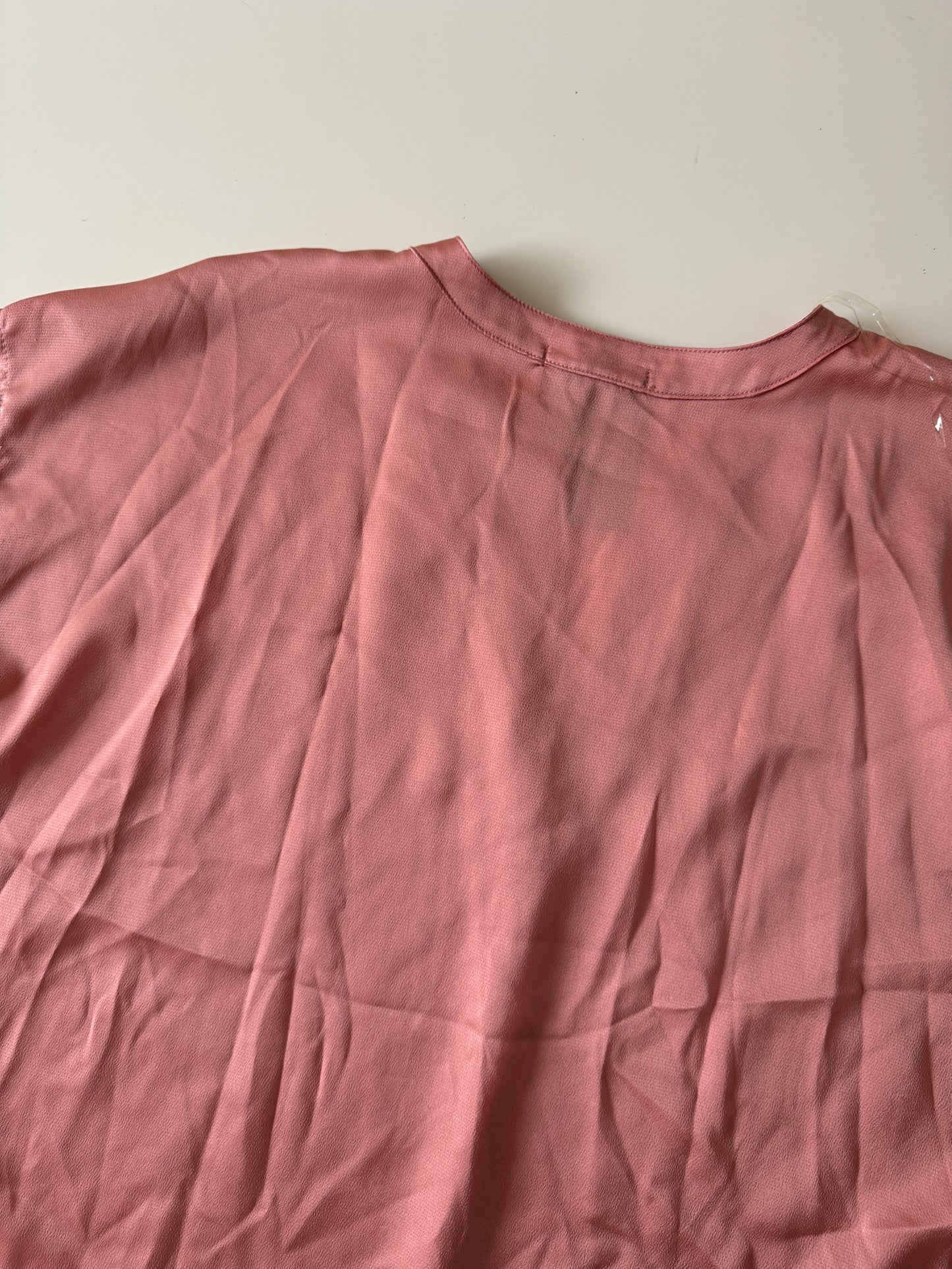 Blusa satinada rosa, Talla 2XL, Mujer