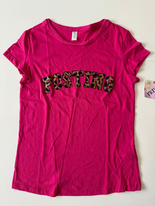 Playera rosa estampada, Talla S, Mujer