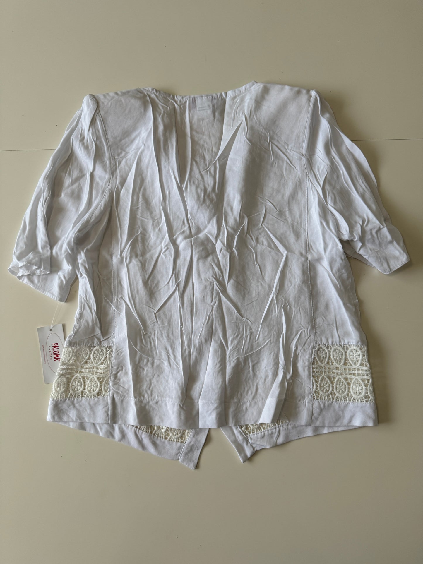 Camisa blanca con botones, Talla 34, S, Mujer