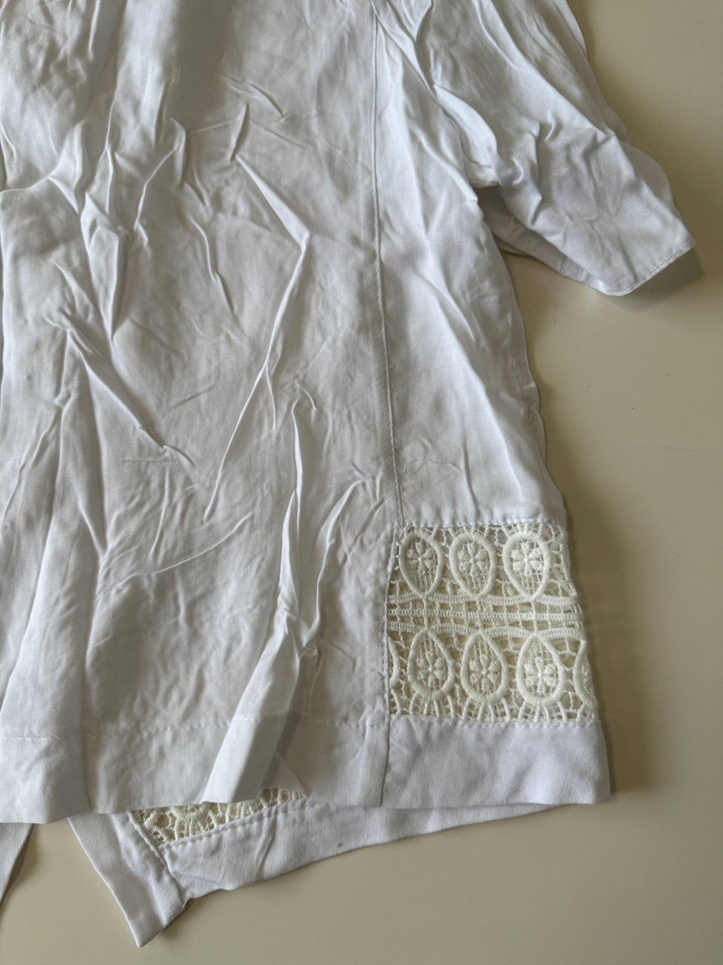 Camisa blanca con botones, Talla 34, S, Mujer