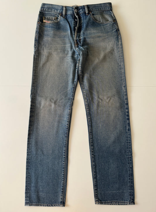 Jeans azules, deslavado retro, Talla 31, Hombre