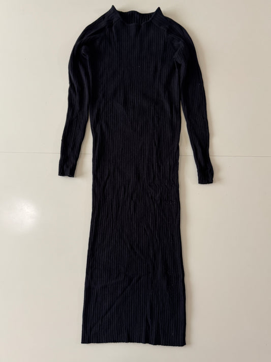 Vestido negro de punto, Talla S-M, Mujer