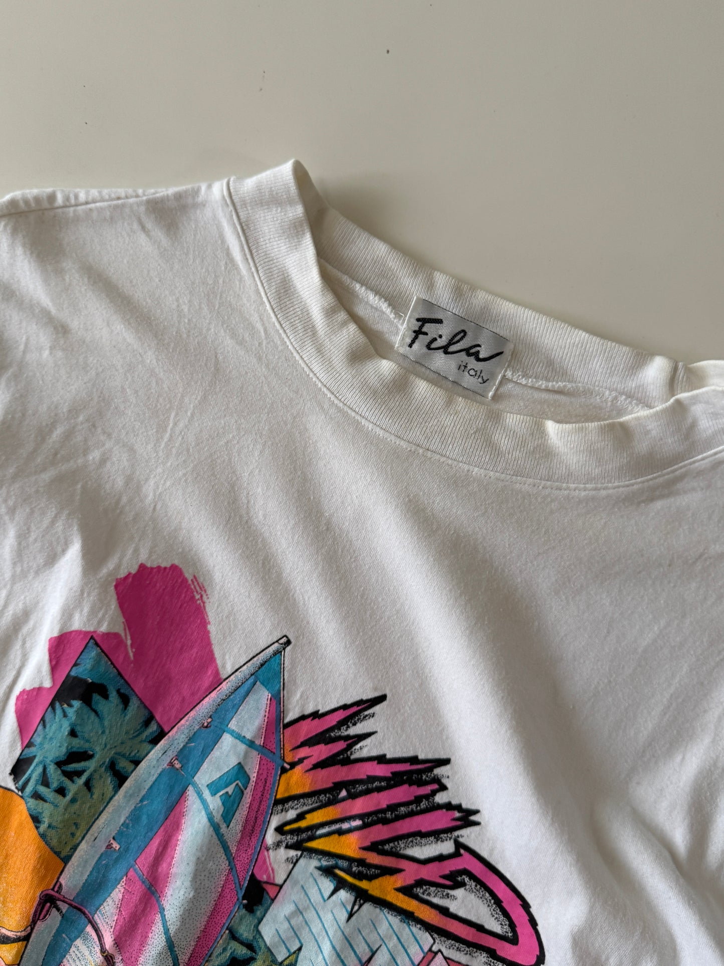 Playera vintage, Talla S, Mujer, Fila italy