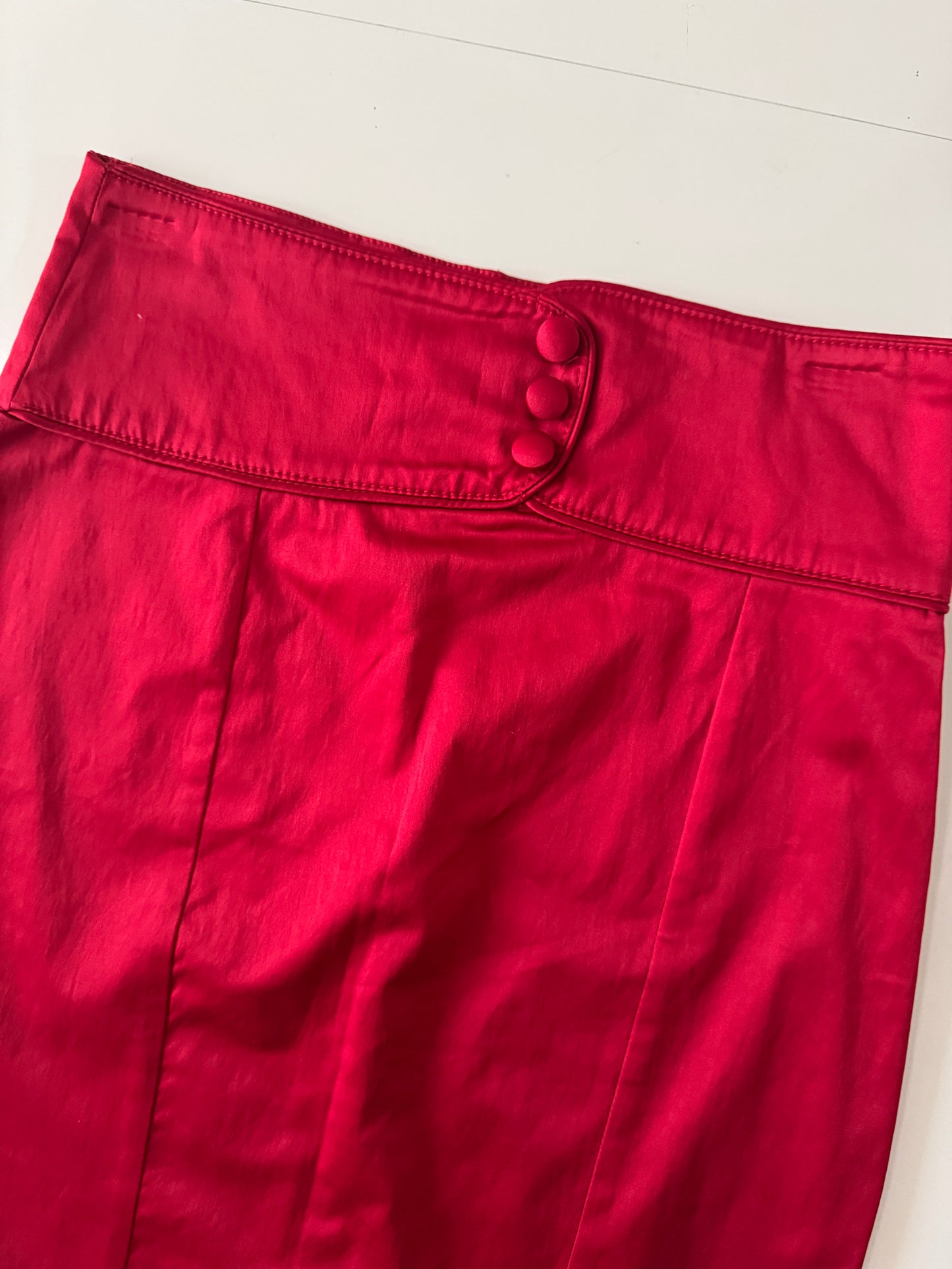 Falda roja ajustada, Talla 2, S, Mujer, Lavoro