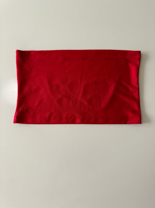 Crop top rojo de tubo, Talla S,M, Mujer
