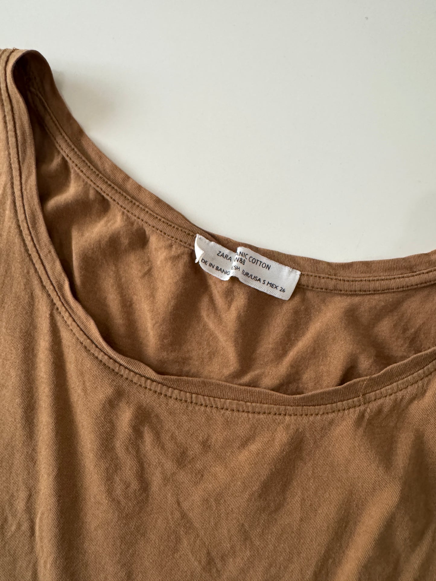 Playera crop oversized, Talla S, Mujer, Zara Organic Cotton