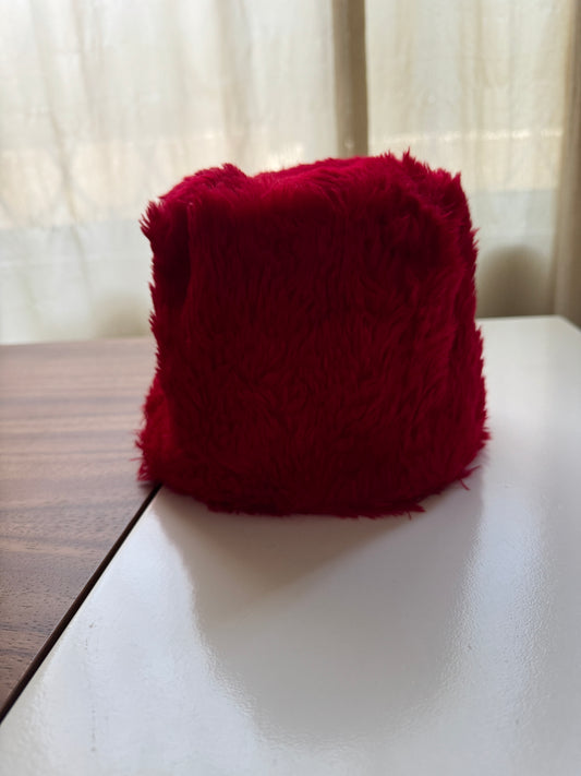 Gorro rojo de peluche, Talla S/M, Unisex