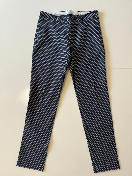 Pantalones estampados azules, Talla 29, Hombre